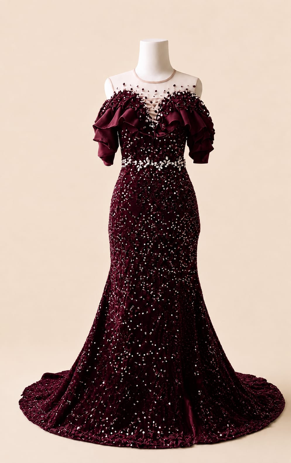 Sequin Singer Party Gown for Performers & Special Events | By Lunaria Couture