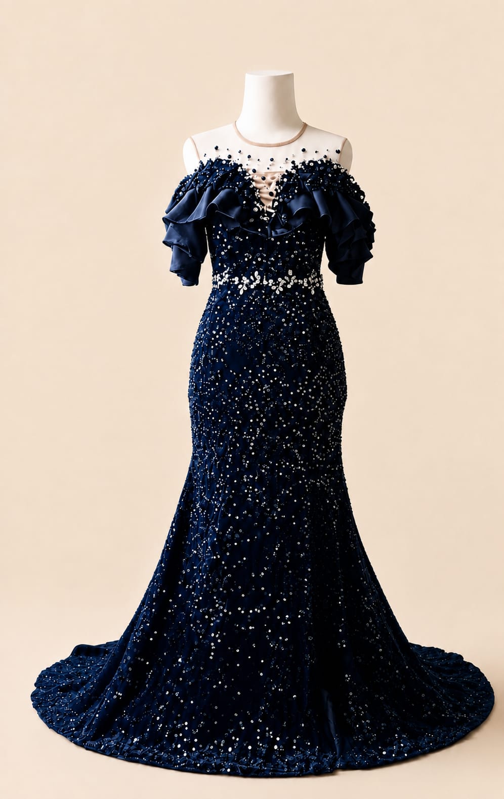 Sequin Singer Party Gown for Performers & Special Events | By Lunaria Couture