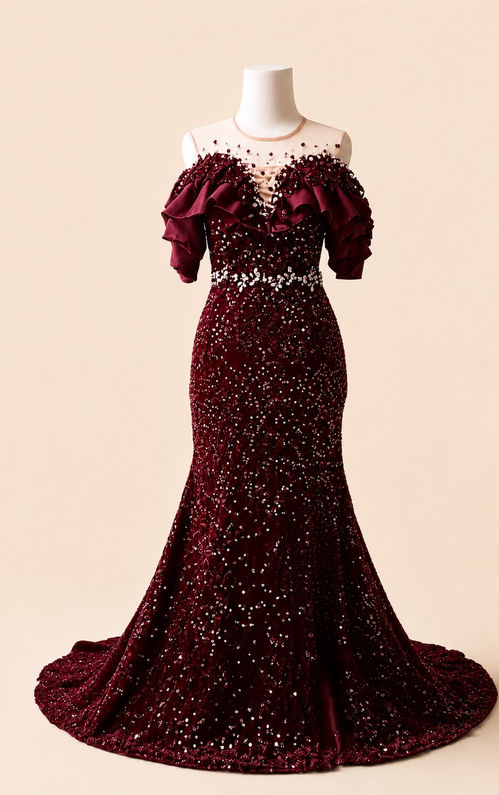 Sequin Singer Party Gown for Performers & Special Events | By Lunaria Couture