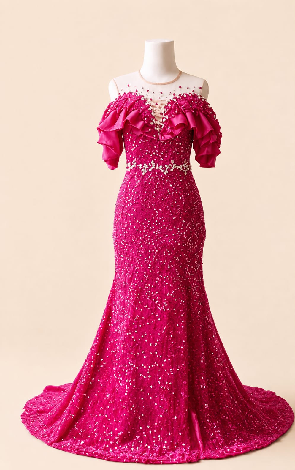 Sequin Singer Party Gown for Performers & Special Events | By Lunaria Couture