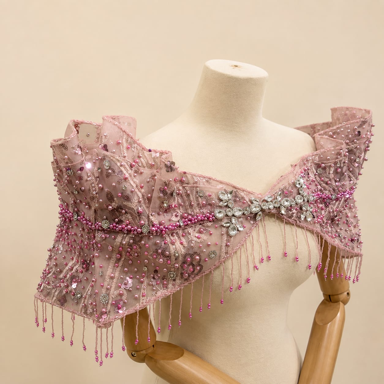 Detachable Bridal Gown Chest Accessory | By Lunaria Couture