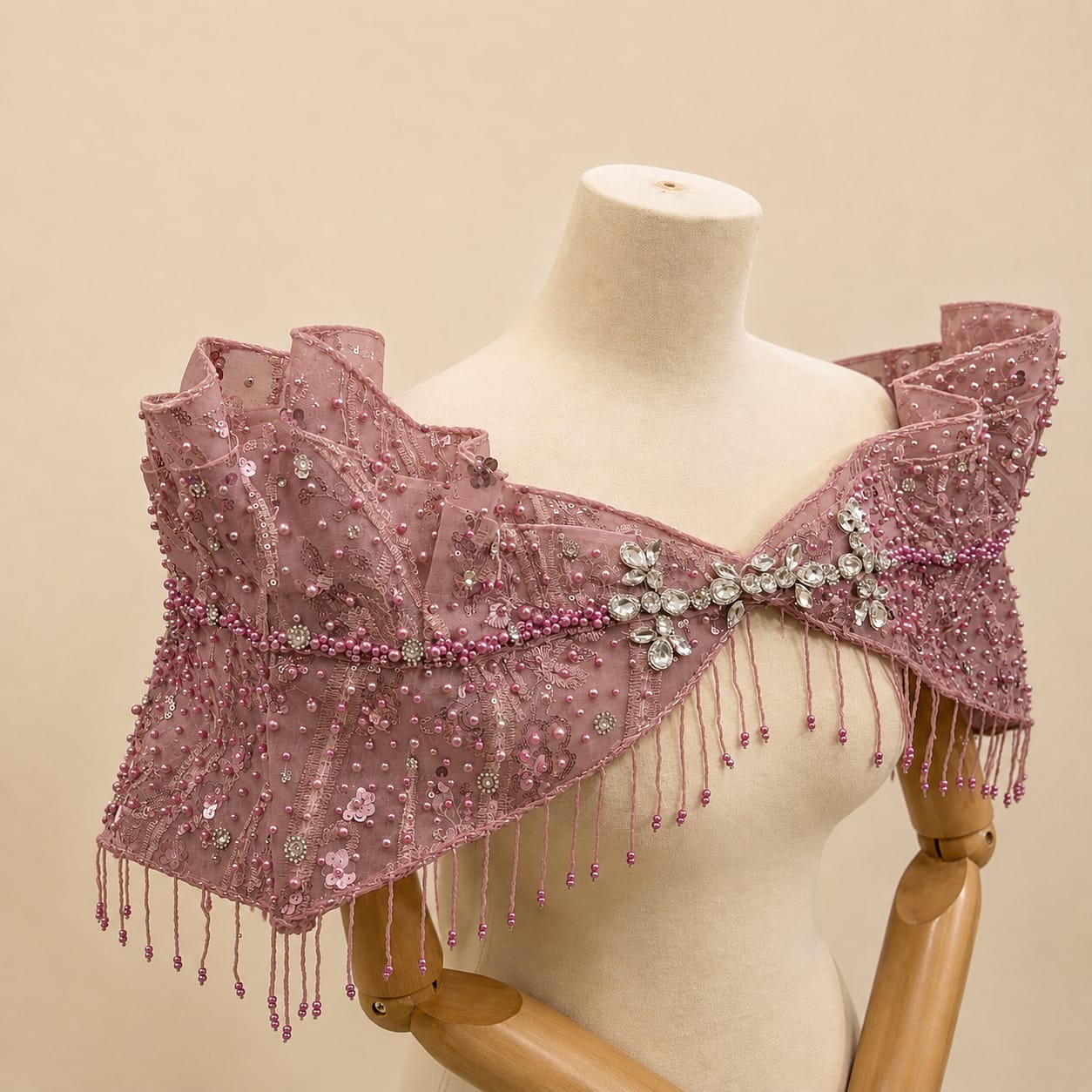 Detachable Bridal Gown Chest Accessory | By Lunaria Couture