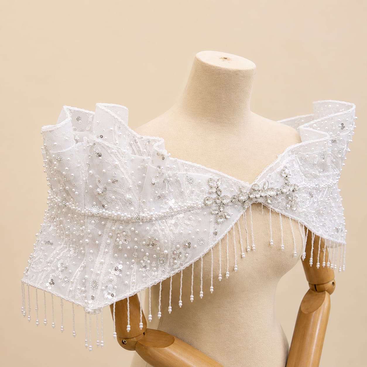 Detachable Bridal Gown Chest Accessory | By Lunaria Couture