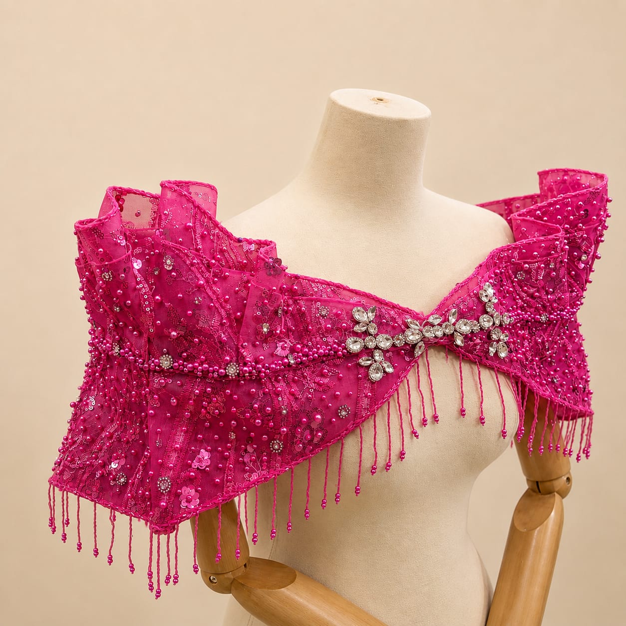 Detachable Bridal Gown Chest Accessory | By Lunaria Couture
