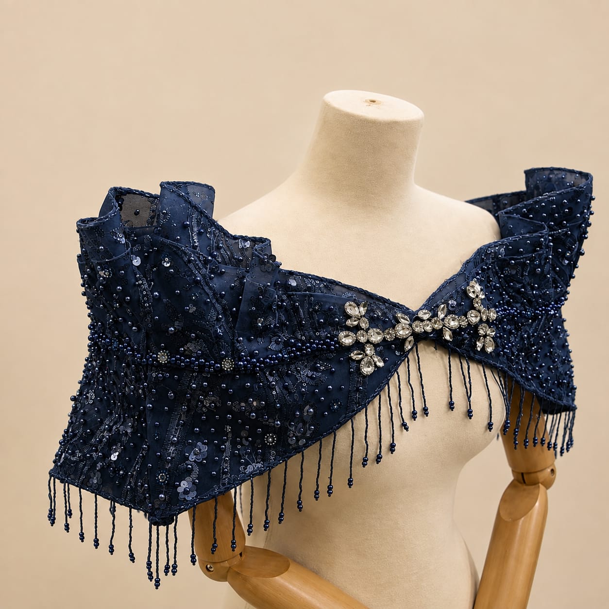 Detachable Bridal Gown Chest Accessory | By Lunaria Couture