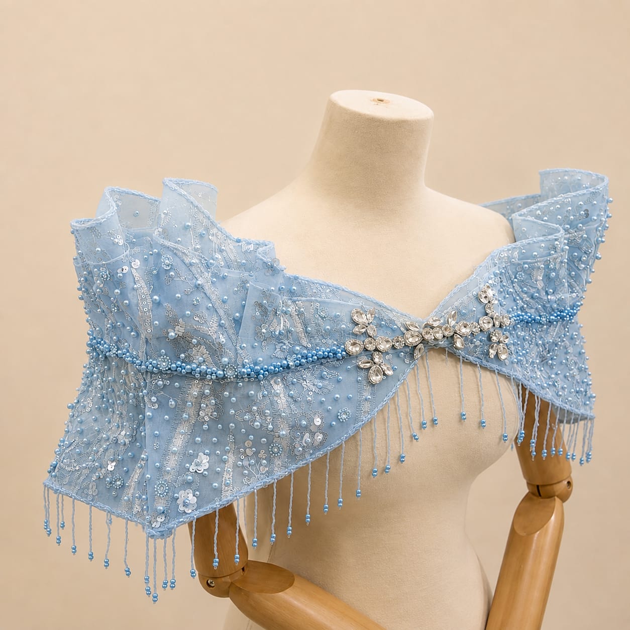Detachable Bridal Gown Chest Accessory | By Lunaria Couture