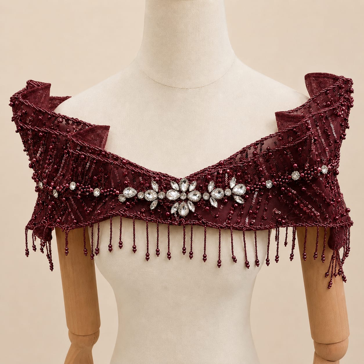 Detachable Bridal Gown Chest Accessory one | By Lunaria Couture