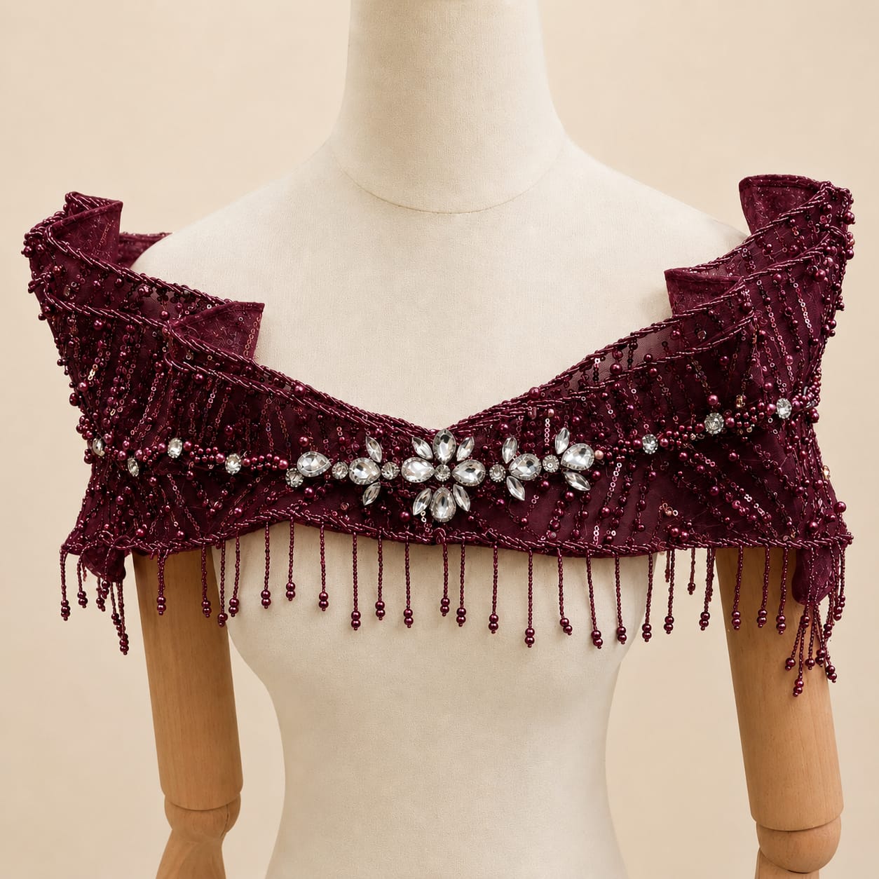Detachable Bridal Gown Chest Accessory one | By Lunaria Couture