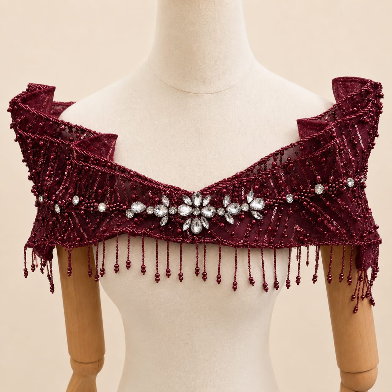 Detachable Bridal Gown Chest Accessory one | By Lunaria Couture