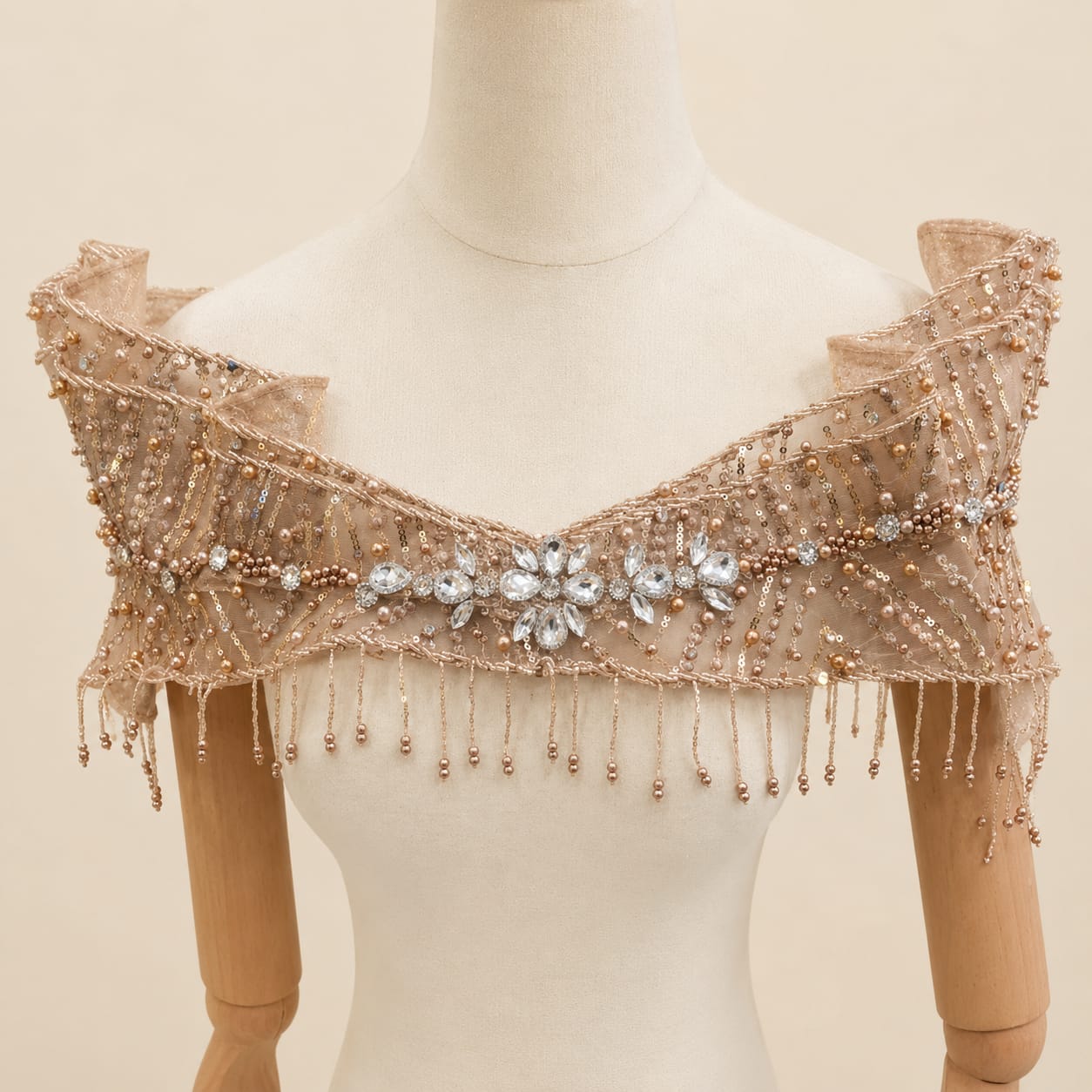 Detachable Bridal Gown Chest Accessory one | By Lunaria Couture