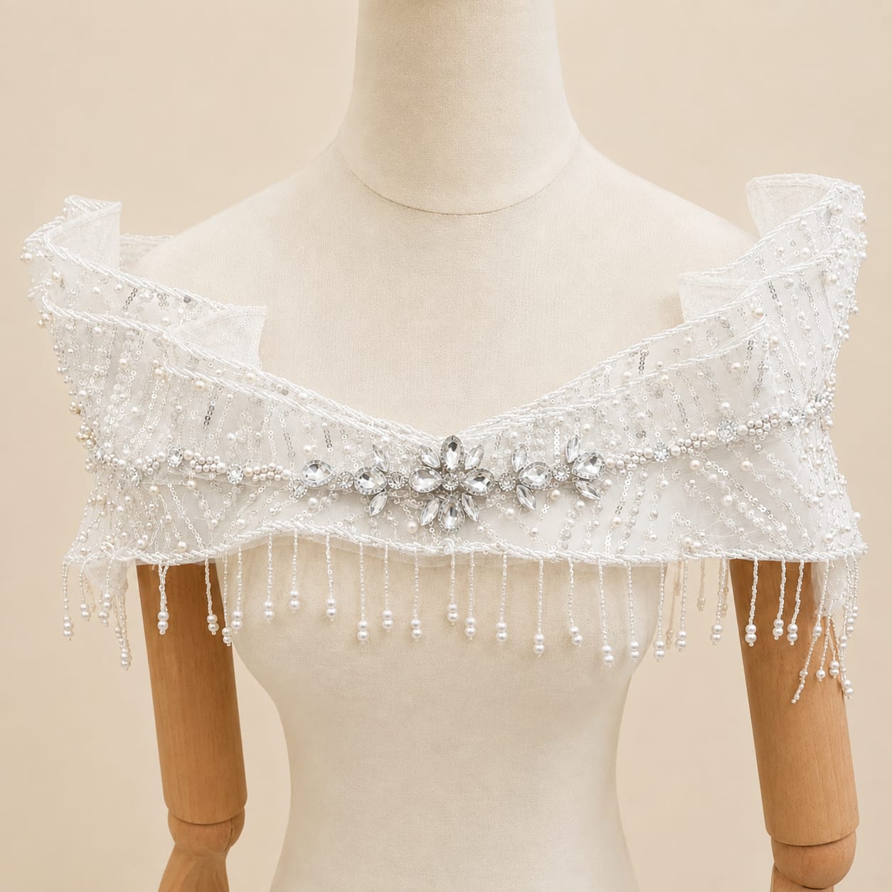 Detachable Bridal Gown Chest Accessory one | By Lunaria Couture