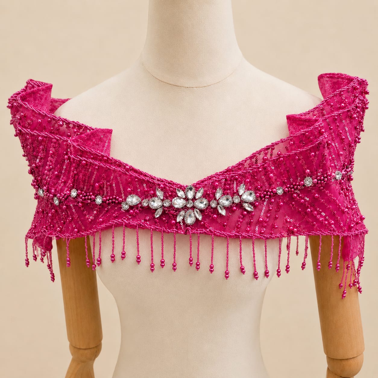 Detachable Bridal Gown Chest Accessory Two | By Lunaria Couture