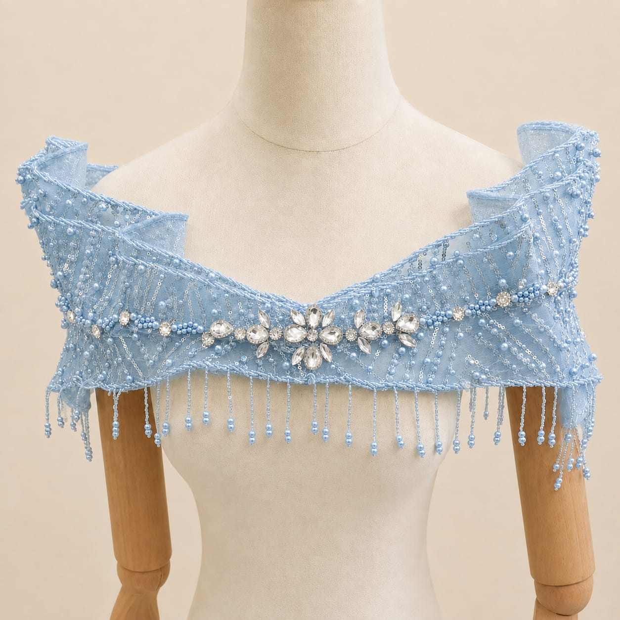 Detachable Bridal Gown Chest Accessory Two | By Lunaria Couture