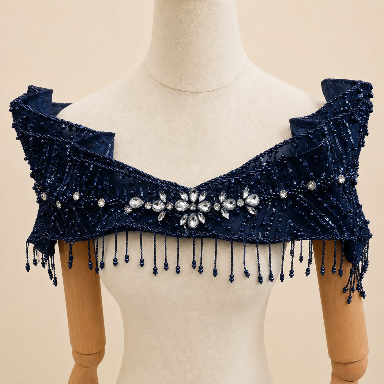 Detachable Bridal Gown Chest Accessory Two | By Lunaria Couture