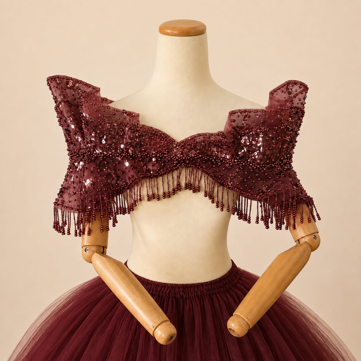 Detachable Bridal Gown Chest Accessory Three | By Lunaria Couture