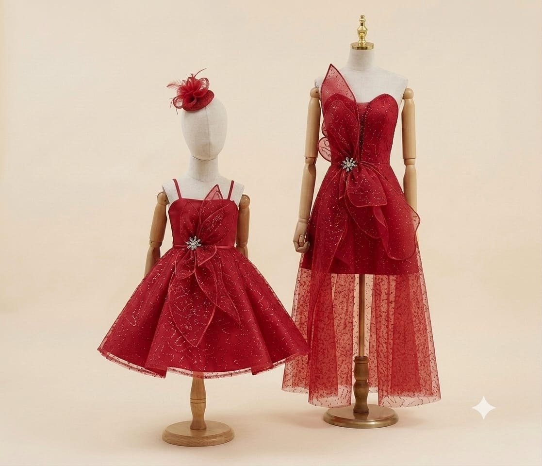 Elegant Mother and Daughter Gown | By lunaria couture