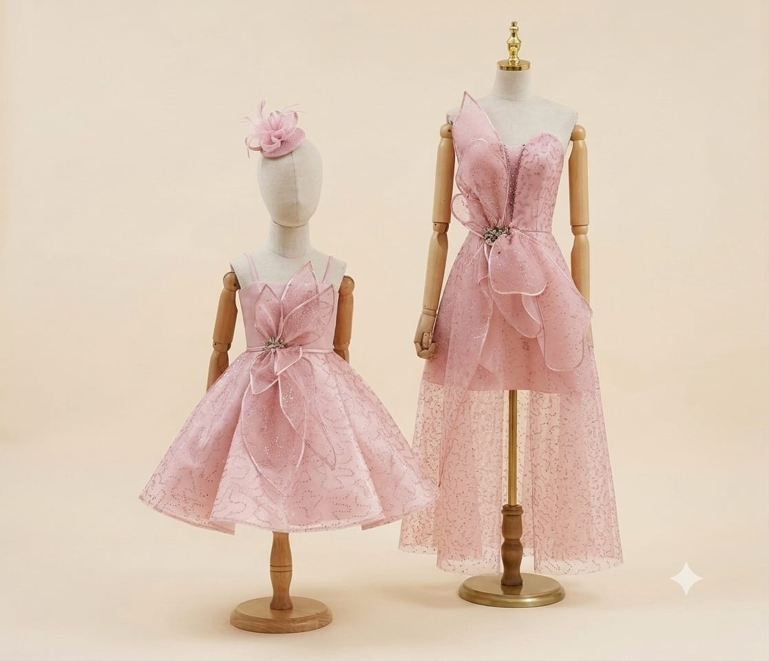 Elegant Mother and Daughter Gown | By lunaria couture