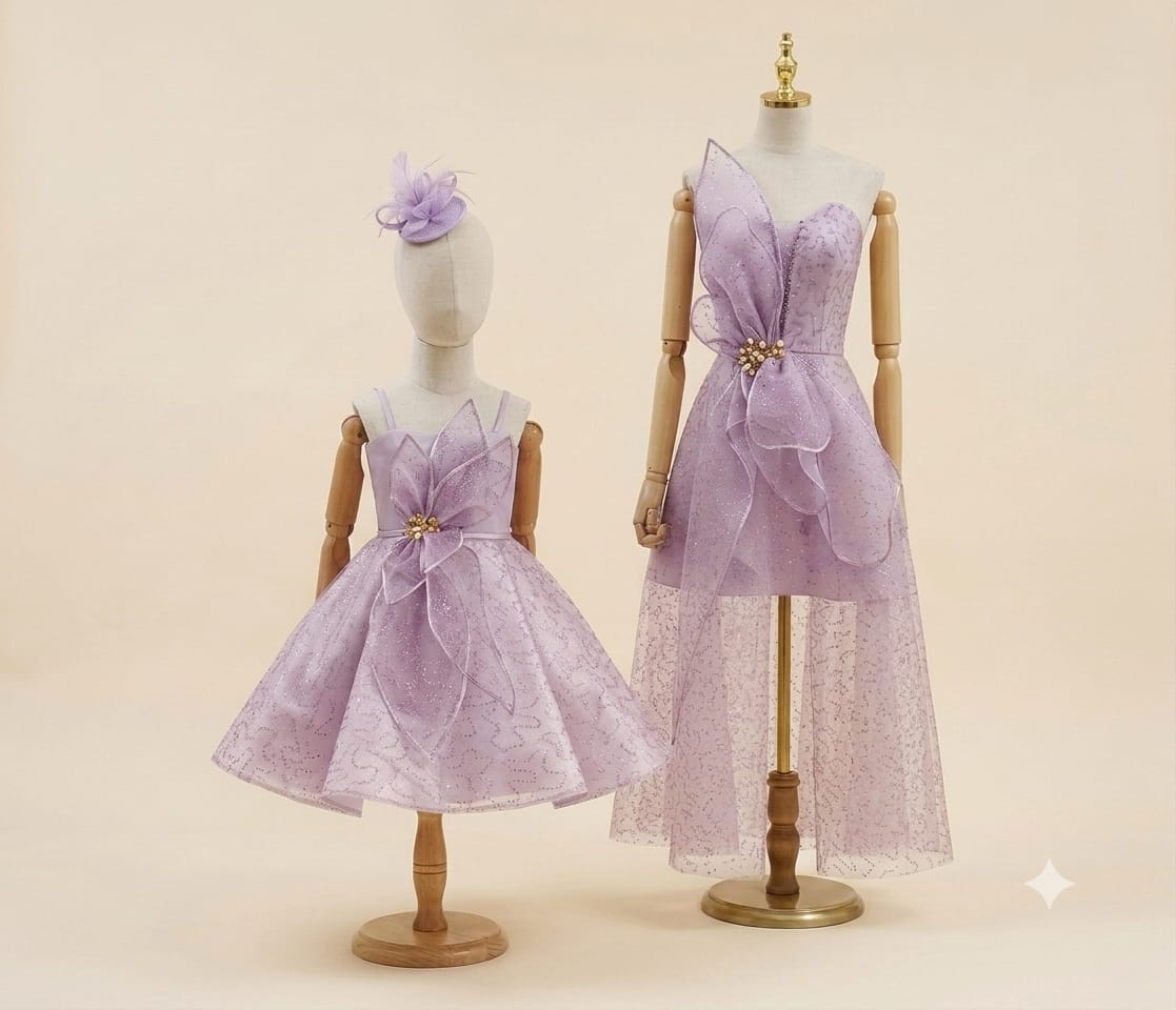 Elegant Mother and Daughter Gown | By lunaria couture