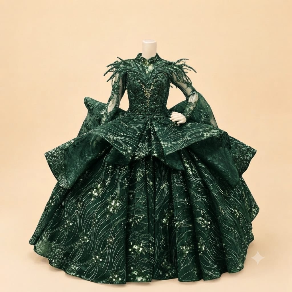 Japanese Sequin Bridal Gown |By Lunaria Couture