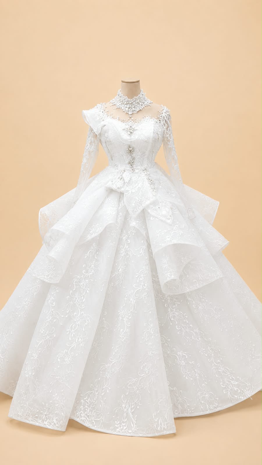 Japanese Full-Sequin Premium Luxury Wedding Gown |By Lunaria Couture
