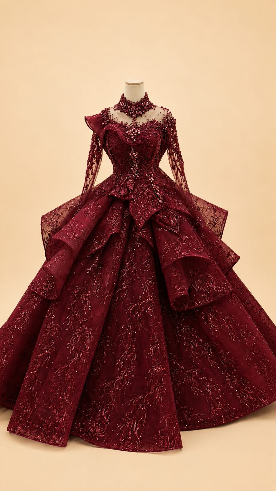 Japanese Full-Sequin Premium Luxury Wedding Gown |By Lunaria Couture