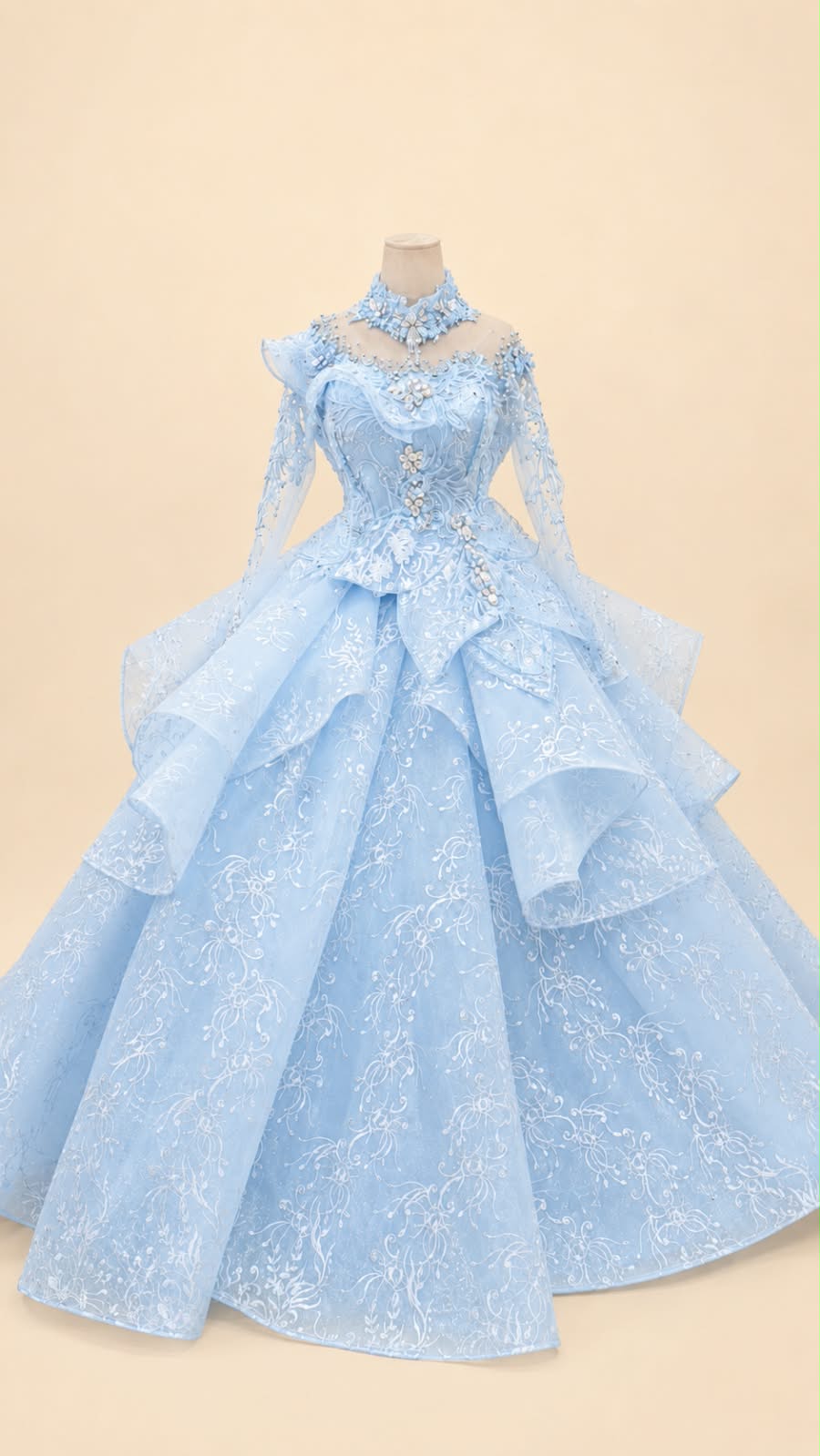 Japanese Full-Sequin Premium Luxury Wedding Gown |By Lunaria Couture