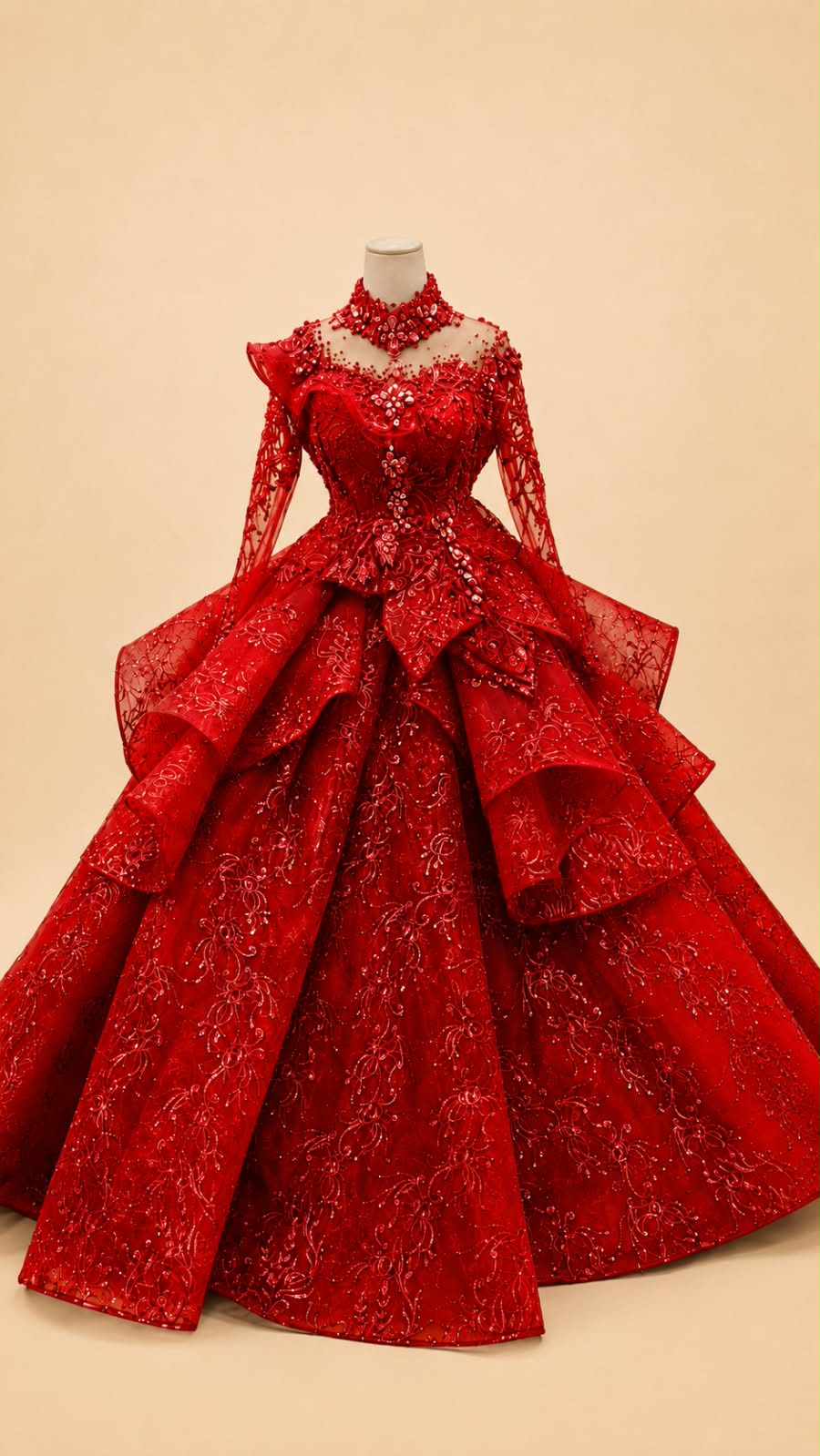 Japanese Full-Sequin Premium Luxury Wedding Gown |By Lunaria Couture