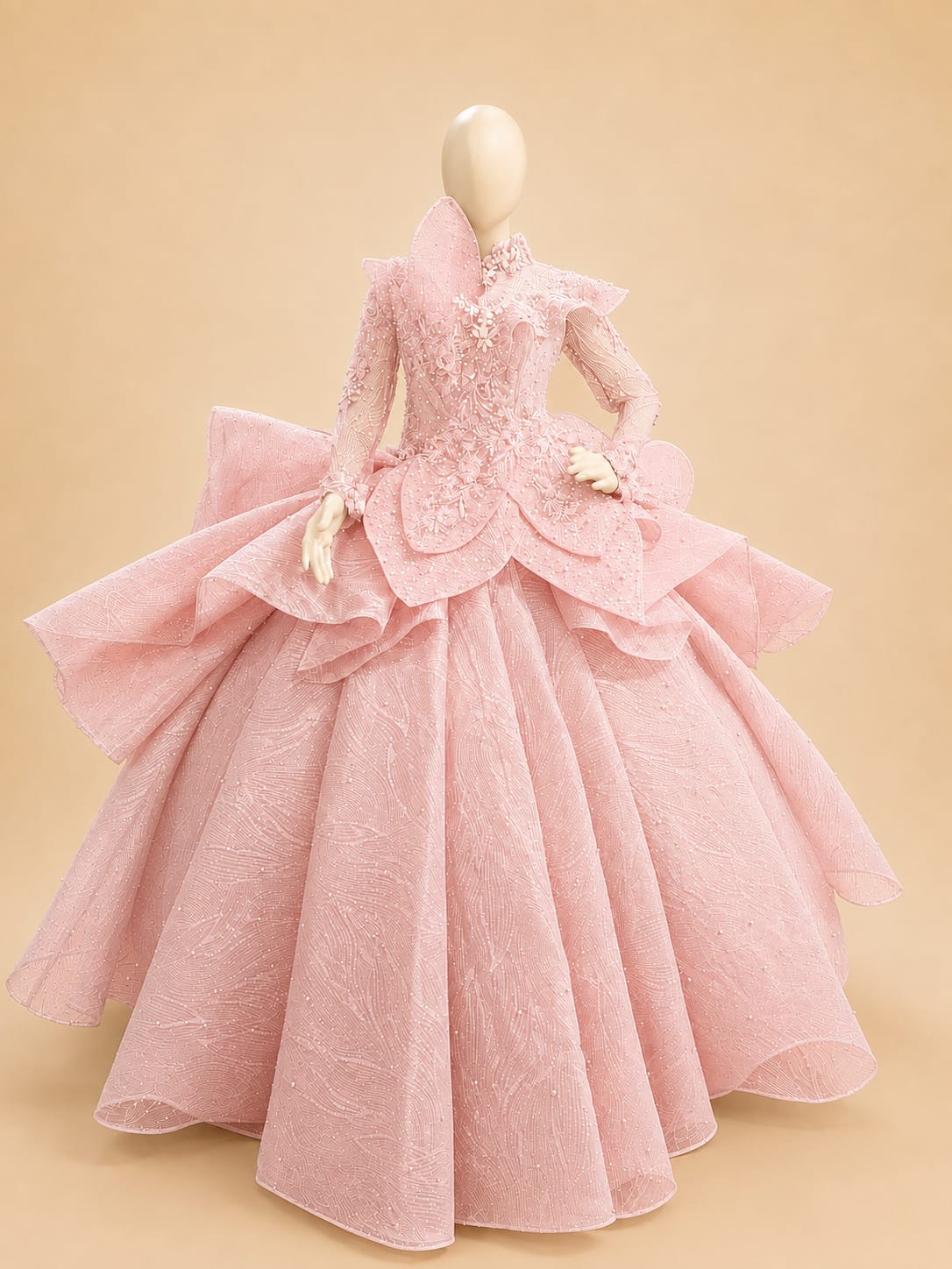 Japanese Sequin Embellished Wedding Gown |By Lunaria Couture