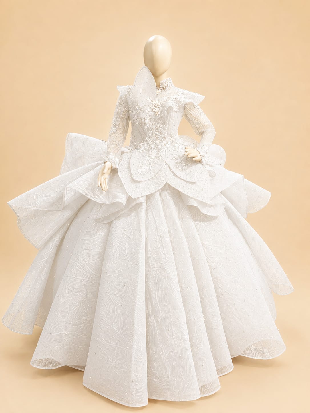Japanese Sequin Embellished Wedding Gown |By Lunaria Couture