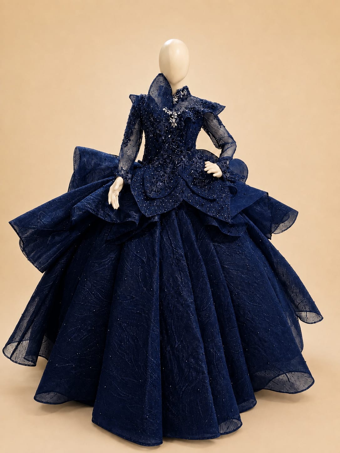 Japanese Sequin Embellished Wedding Gown |By Lunaria Couture