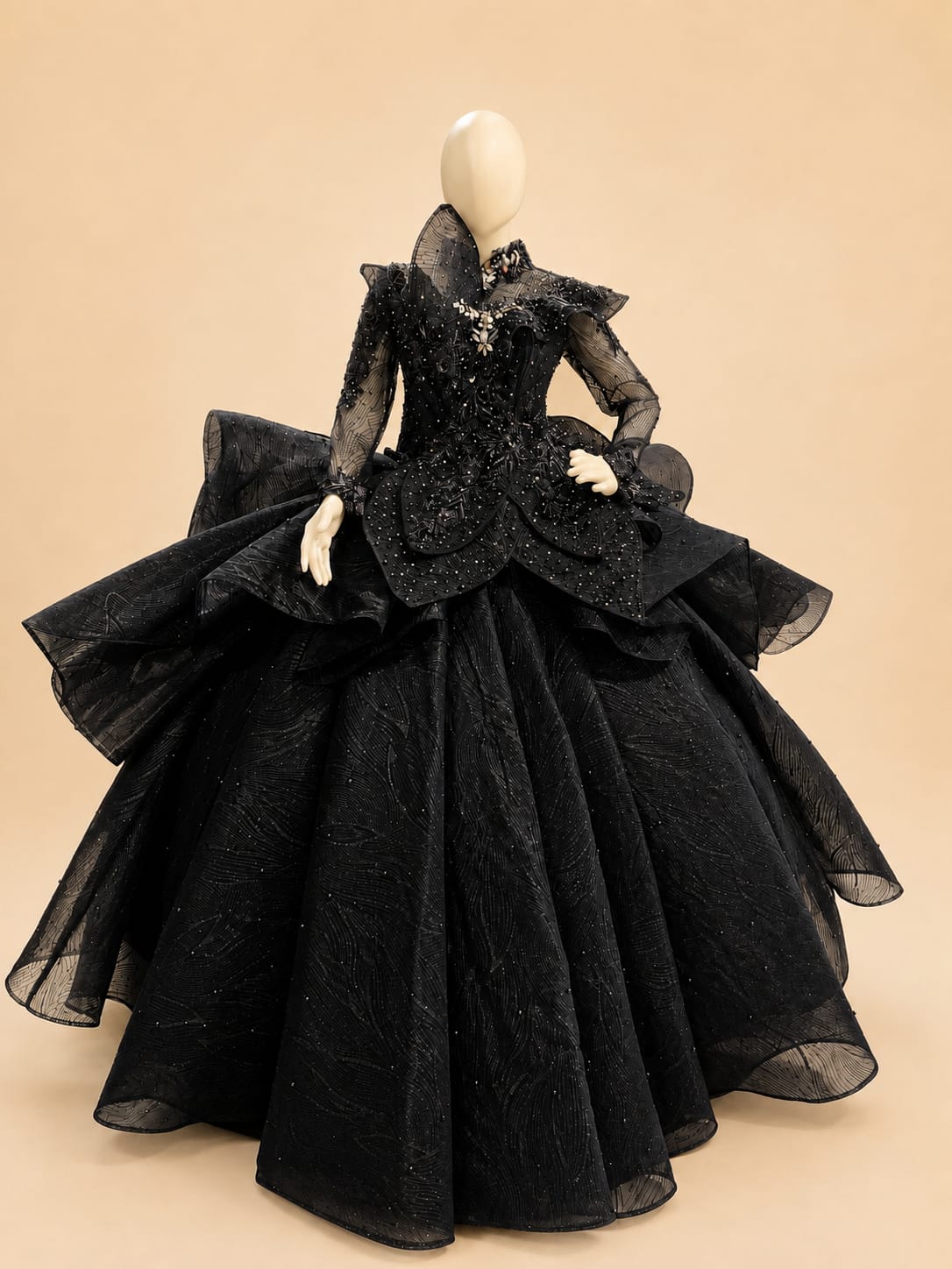 Japanese Sequin Embellished Wedding Gown |By Lunaria Couture