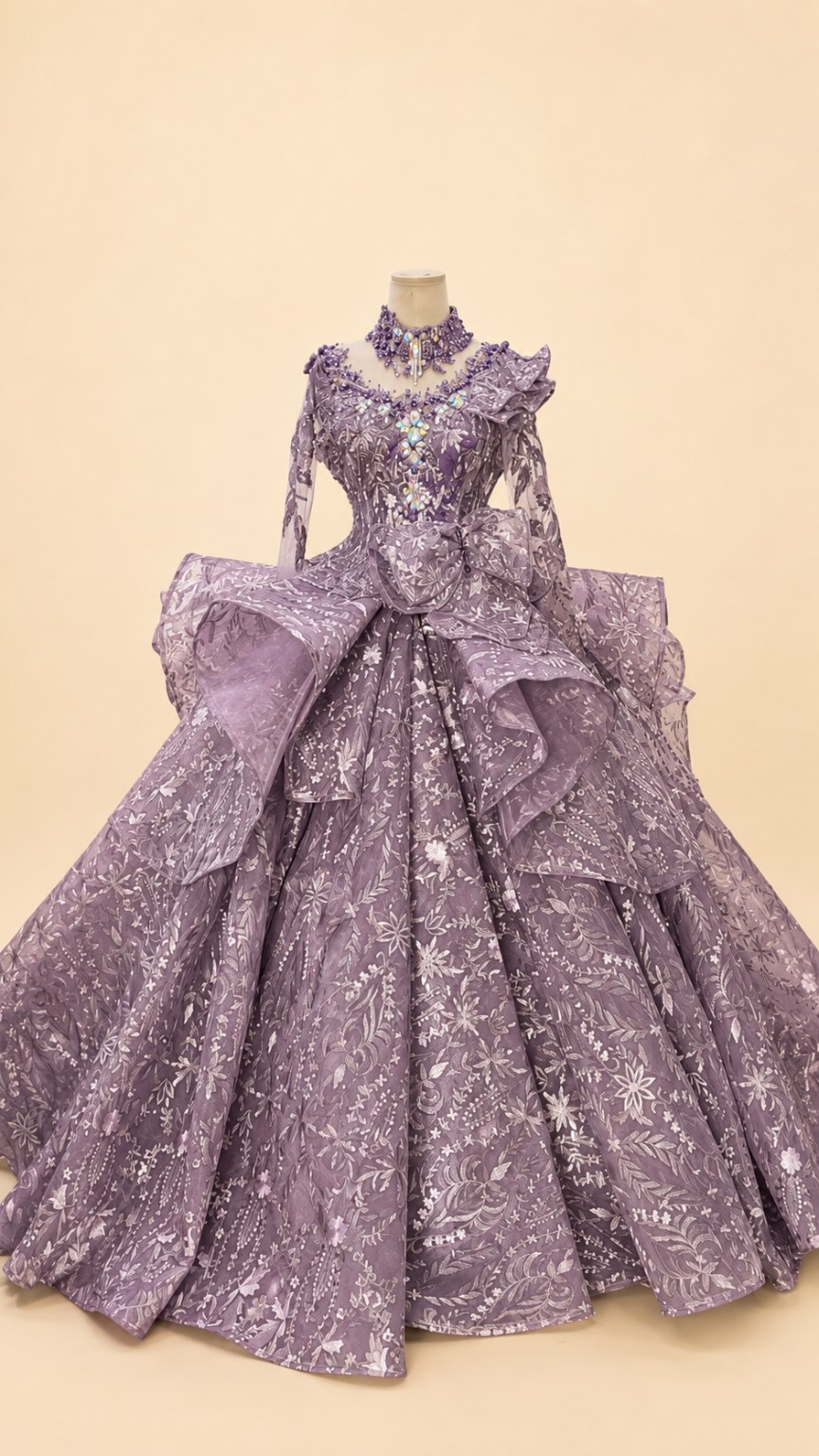 Japanese Full-Sequin Wedding Gown | Lunaria Couture