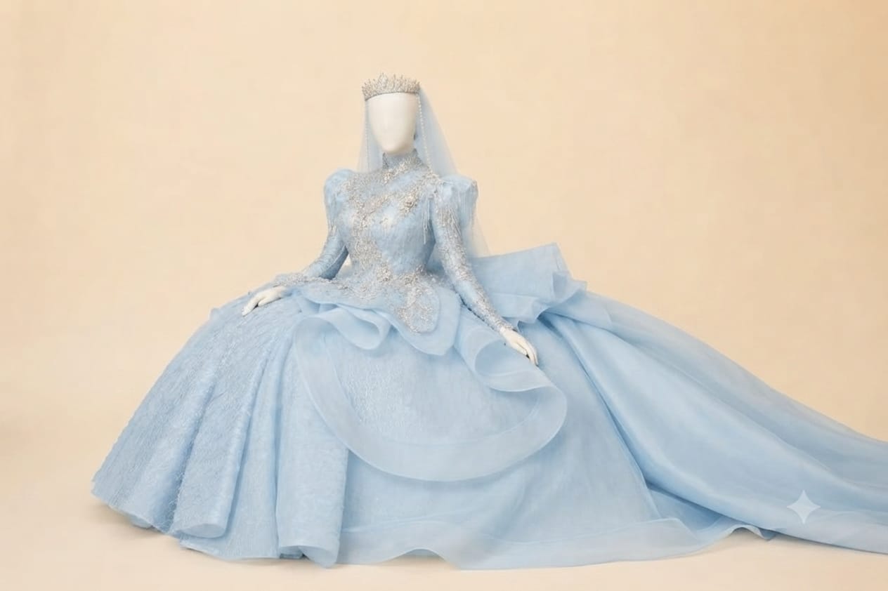Japanese Sequin Bridal Gown |By Lunaria Couture