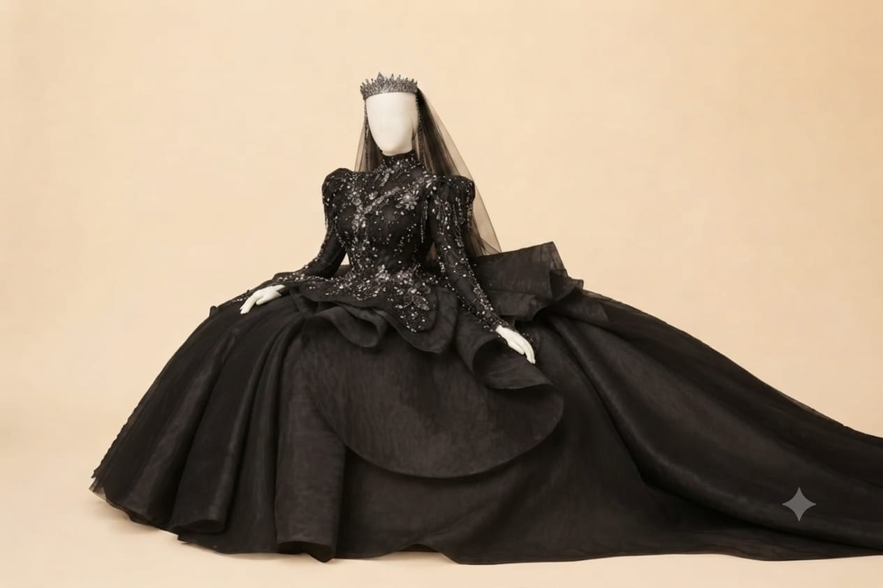 Japanese Sequin Bridal Gown |By Lunaria Couture