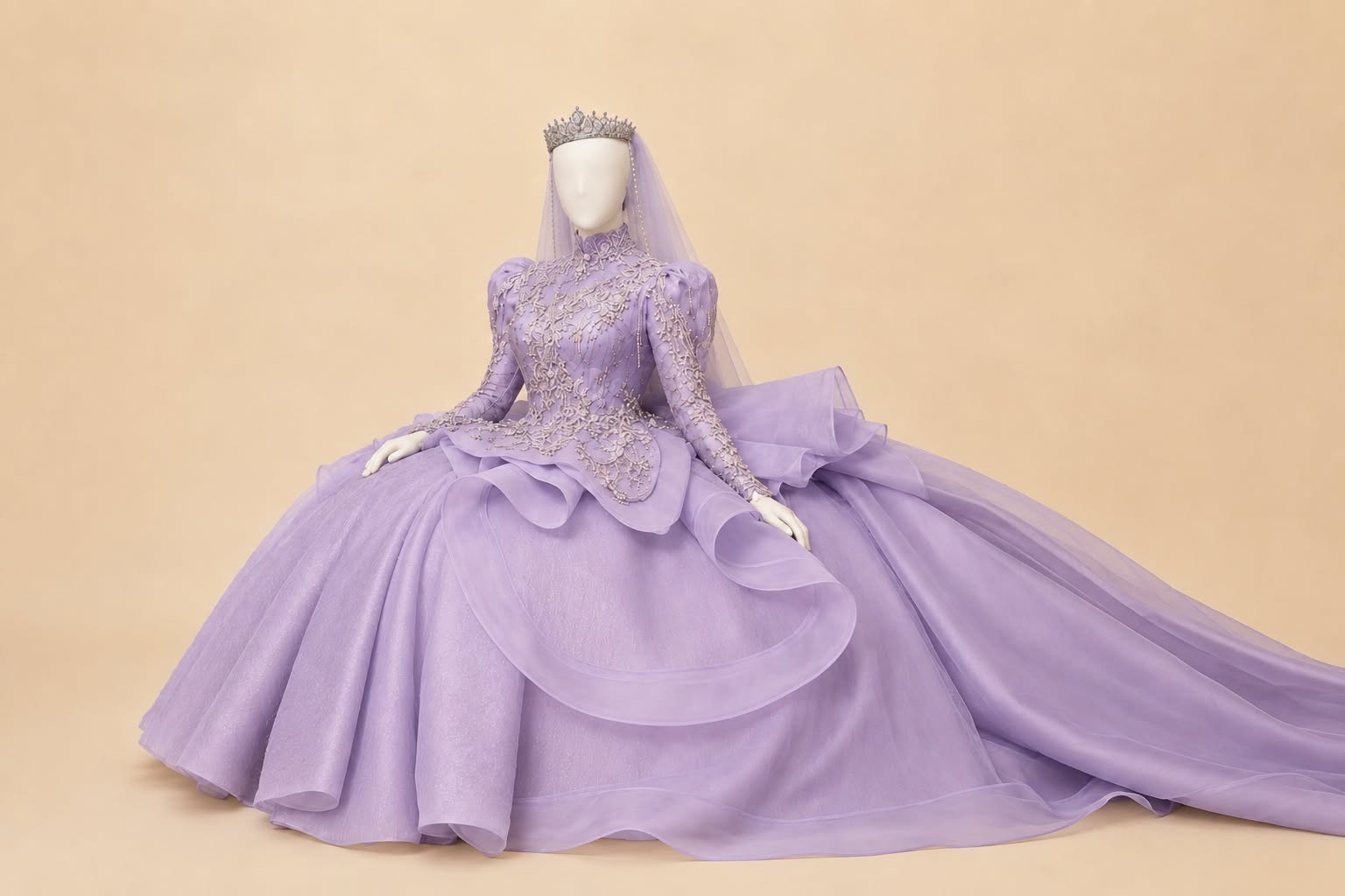Japanese Sequin Bridal Gown |By Lunaria Couture