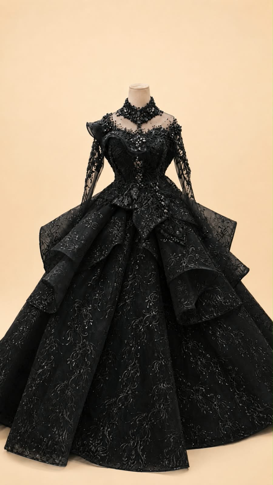 Japanese Sequin Full Bridal Gown |By Lunaria Couture