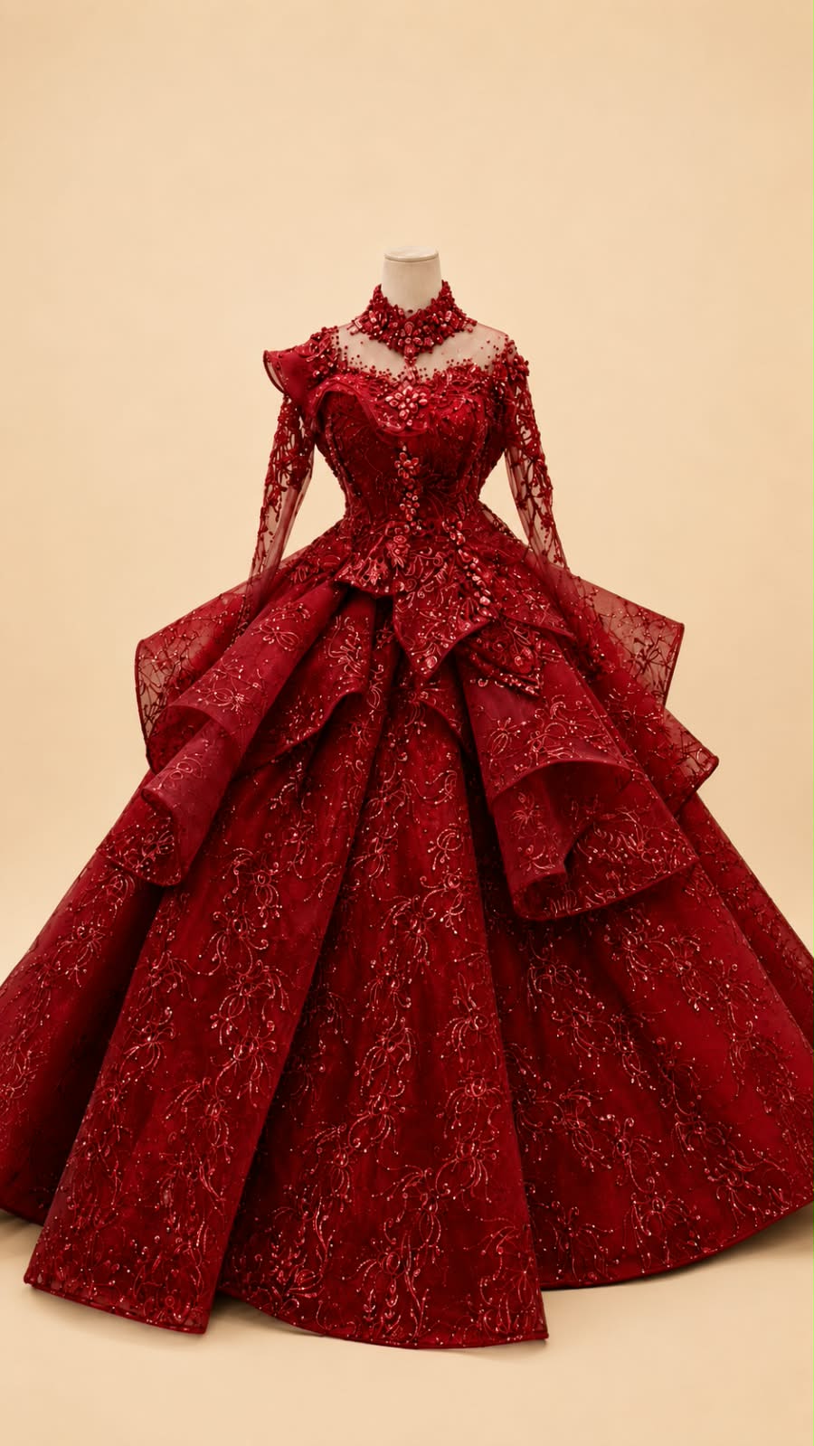 Japanese Sequin Full Bridal Gown |By Lunaria Couture