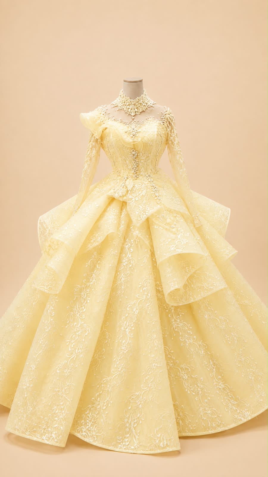 Japanese Sequin Full Bridal Gown |By Lunaria Couture