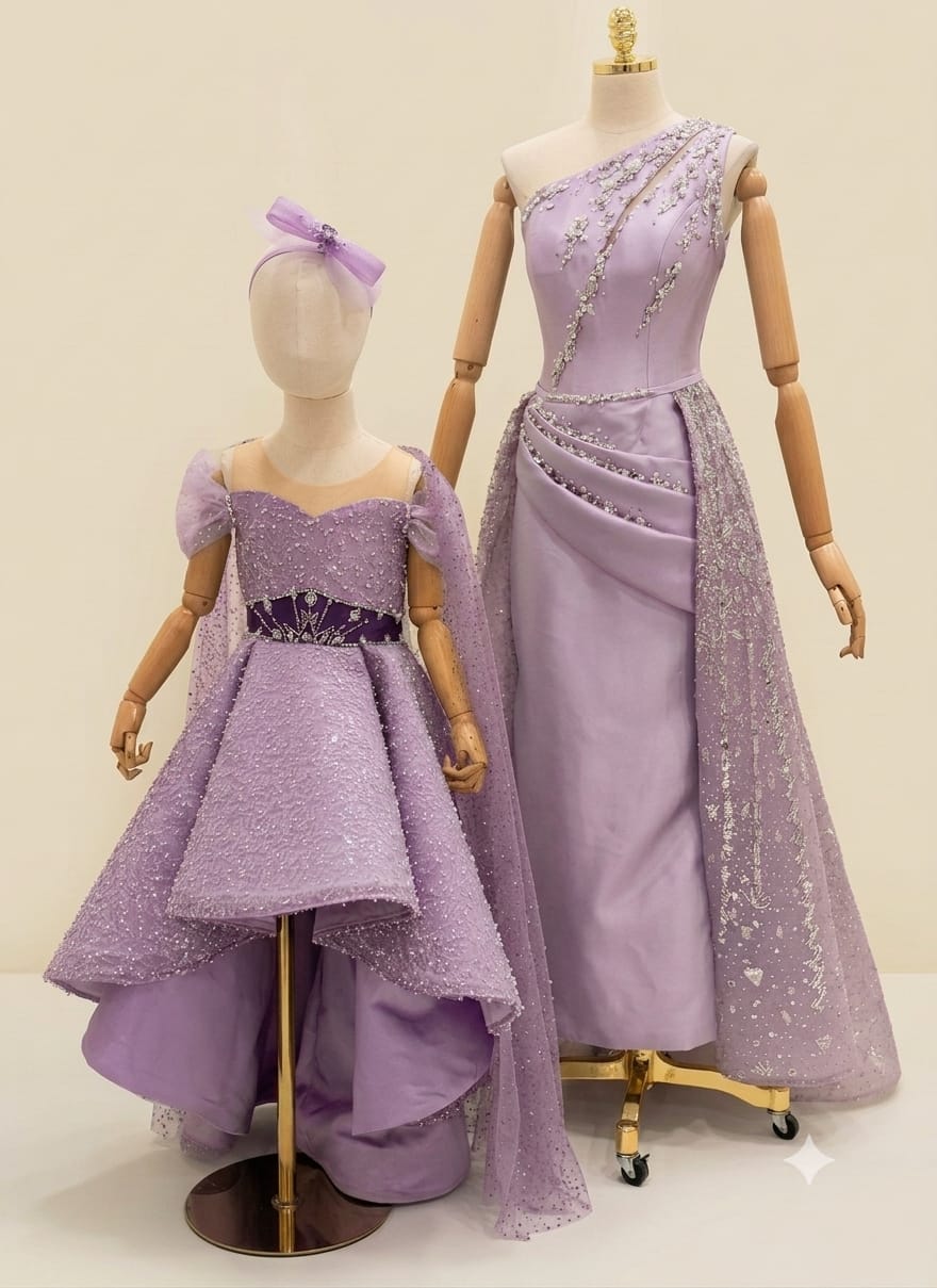 Elegant Mother & Daughter Matching Dresses |By Lunaria Couture