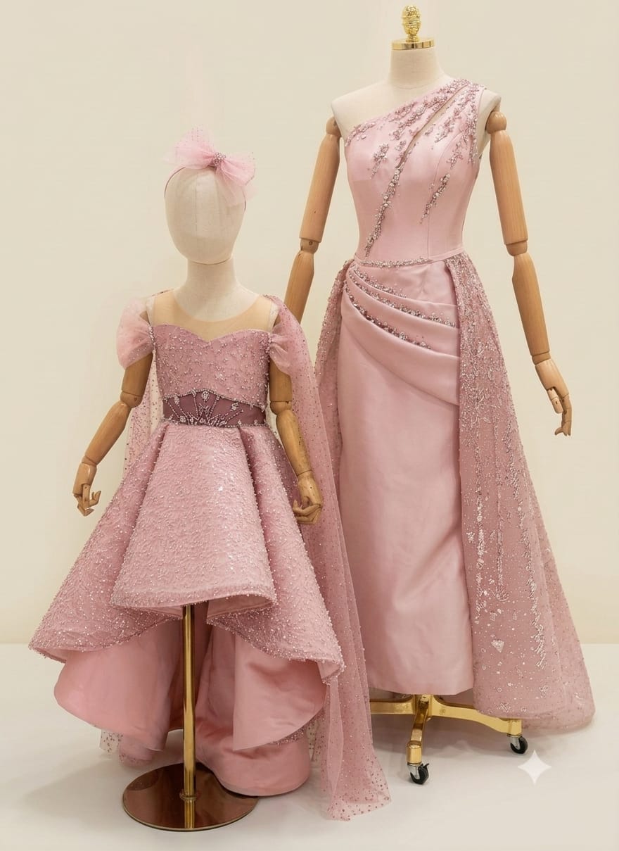Elegant Mother & Daughter Matching Dresses |By Lunaria Couture