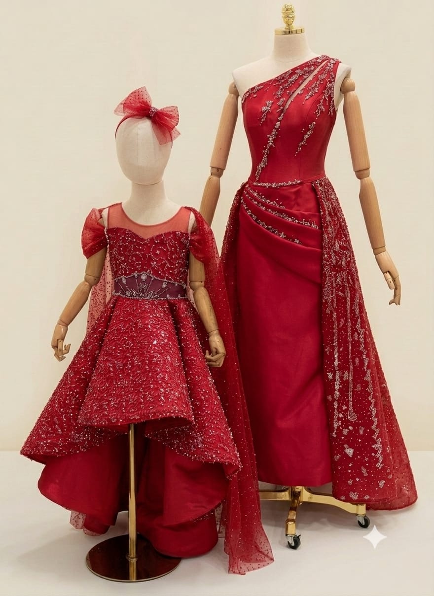 Elegant Mother & Daughter Matching Dresses |By Lunaria Couture