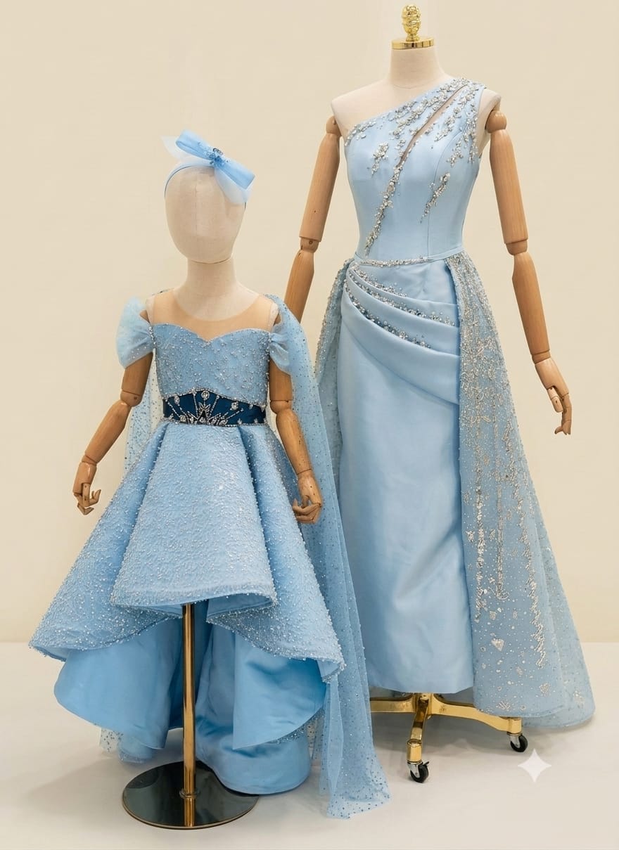 Elegant Mother & Daughter Matching Dresses |By Lunaria Couture