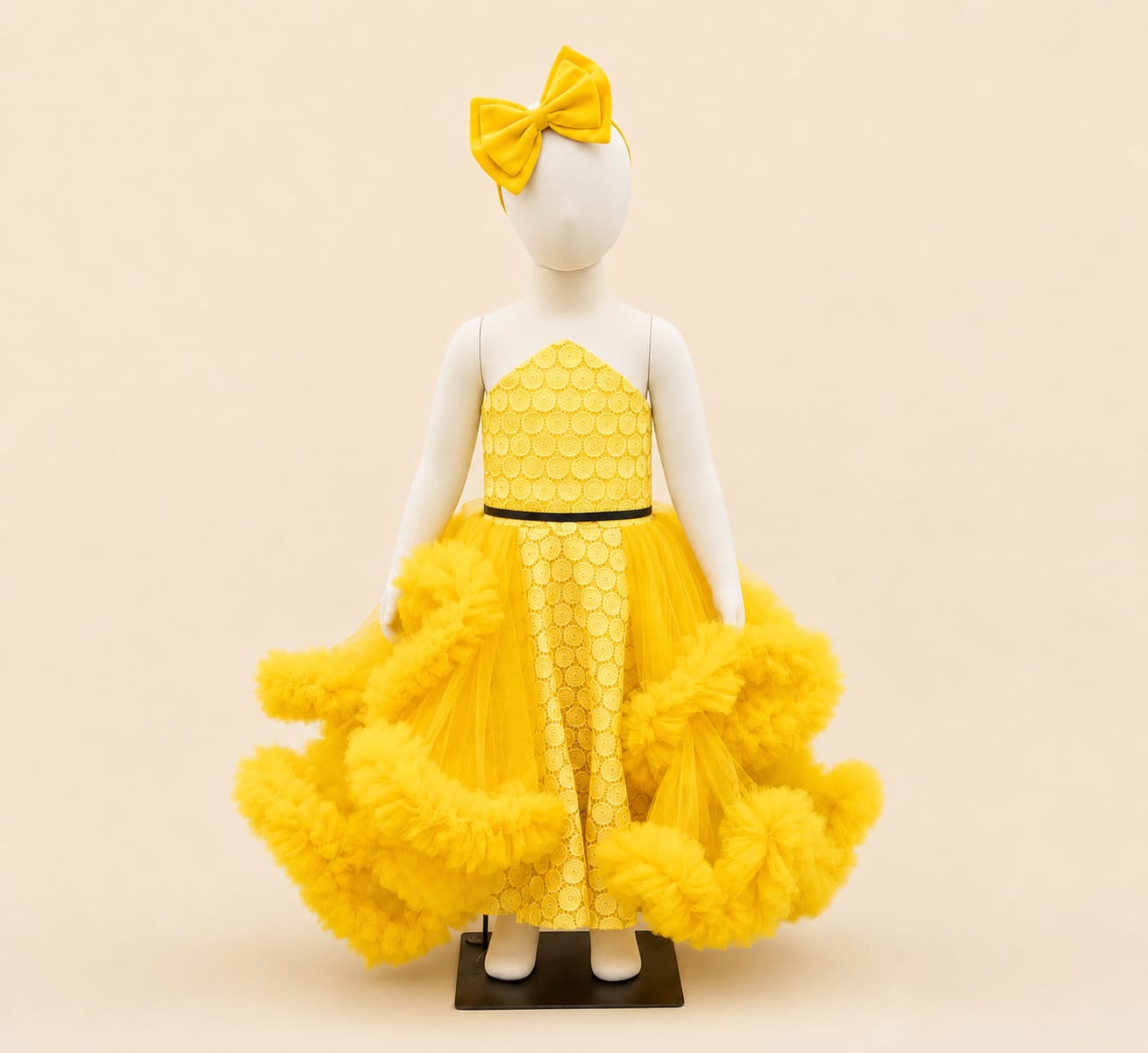 Premium Children’s Ruched Tulle Party Dress |By Lunaria Couture