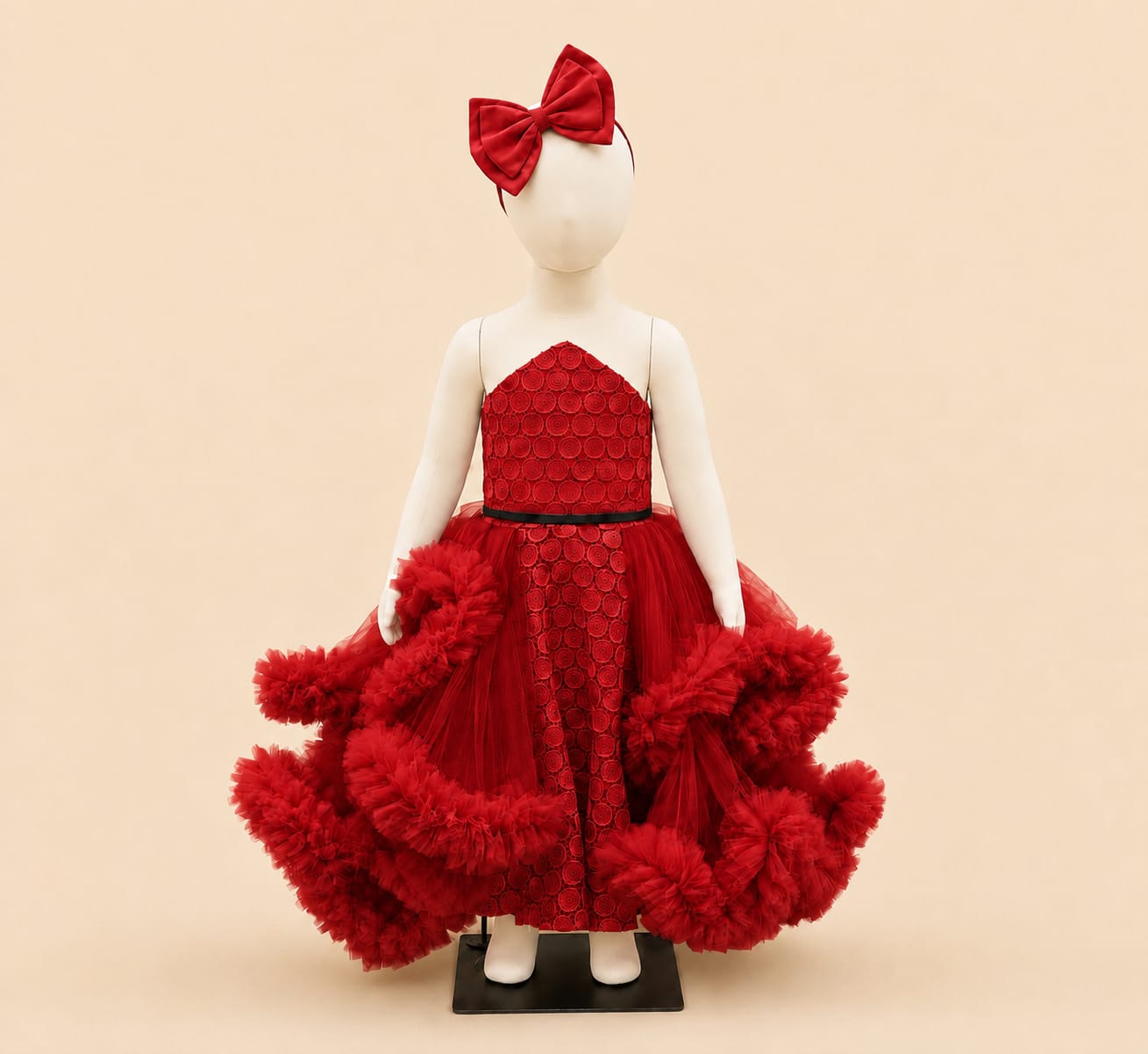 Premium Children’s Ruched Tulle Party Dress |By Lunaria Couture