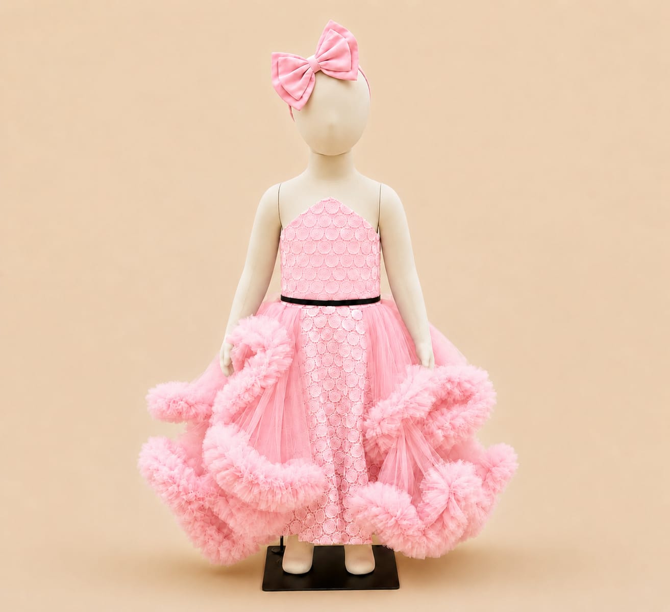 Premium Children’s Ruched Tulle Party Dress |By Lunaria Couture