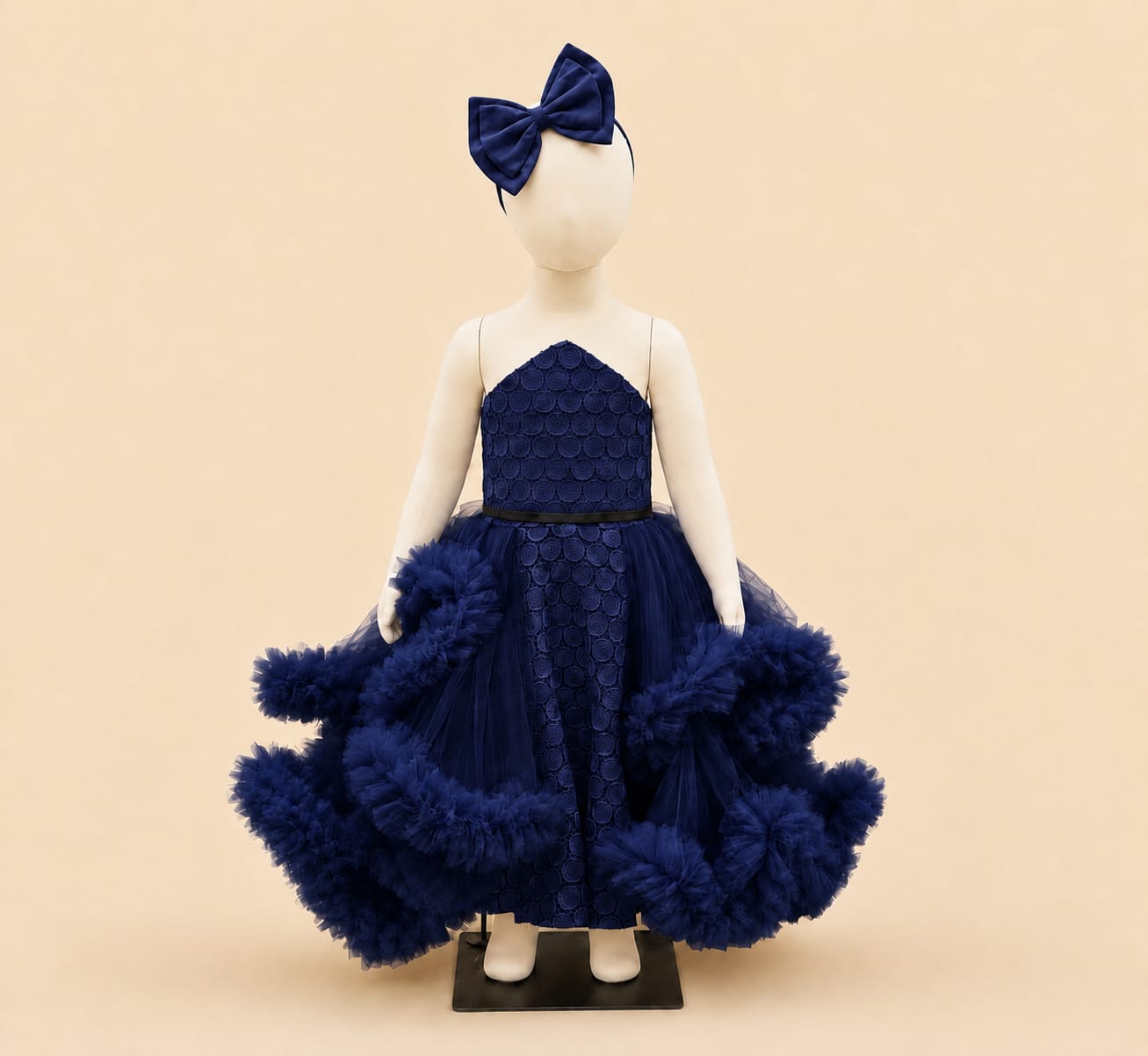 Premium Children’s Ruched Tulle Party Dress |By Lunaria Couture