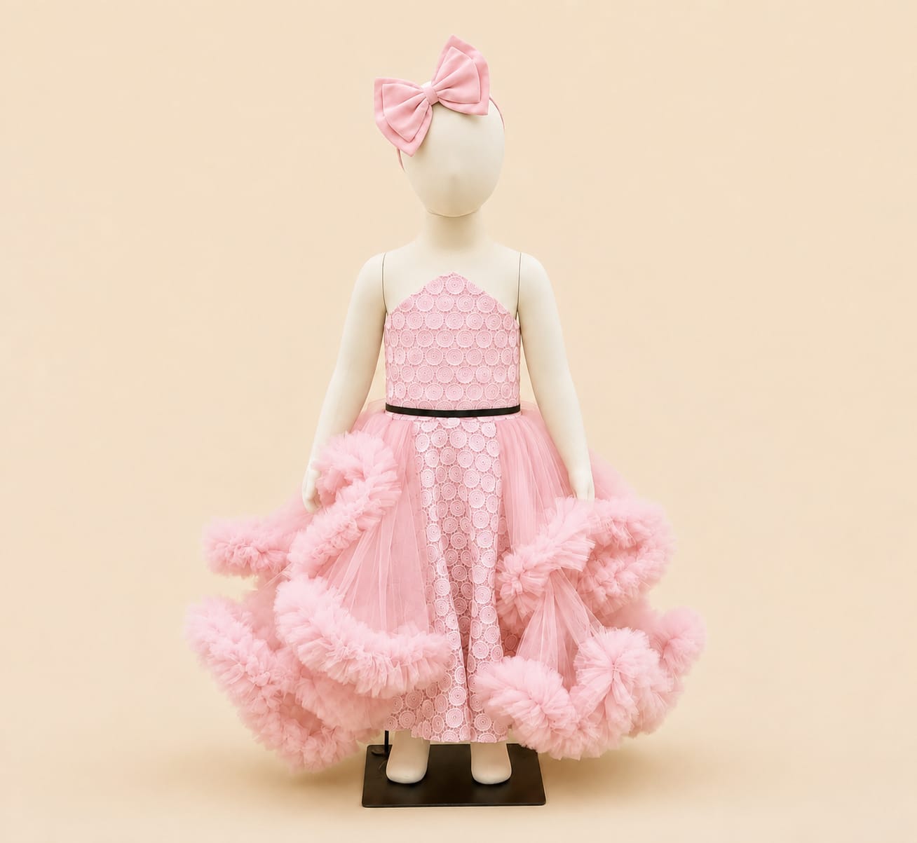 Premium Children’s Ruched Tulle Party Dress |By Lunaria Couture