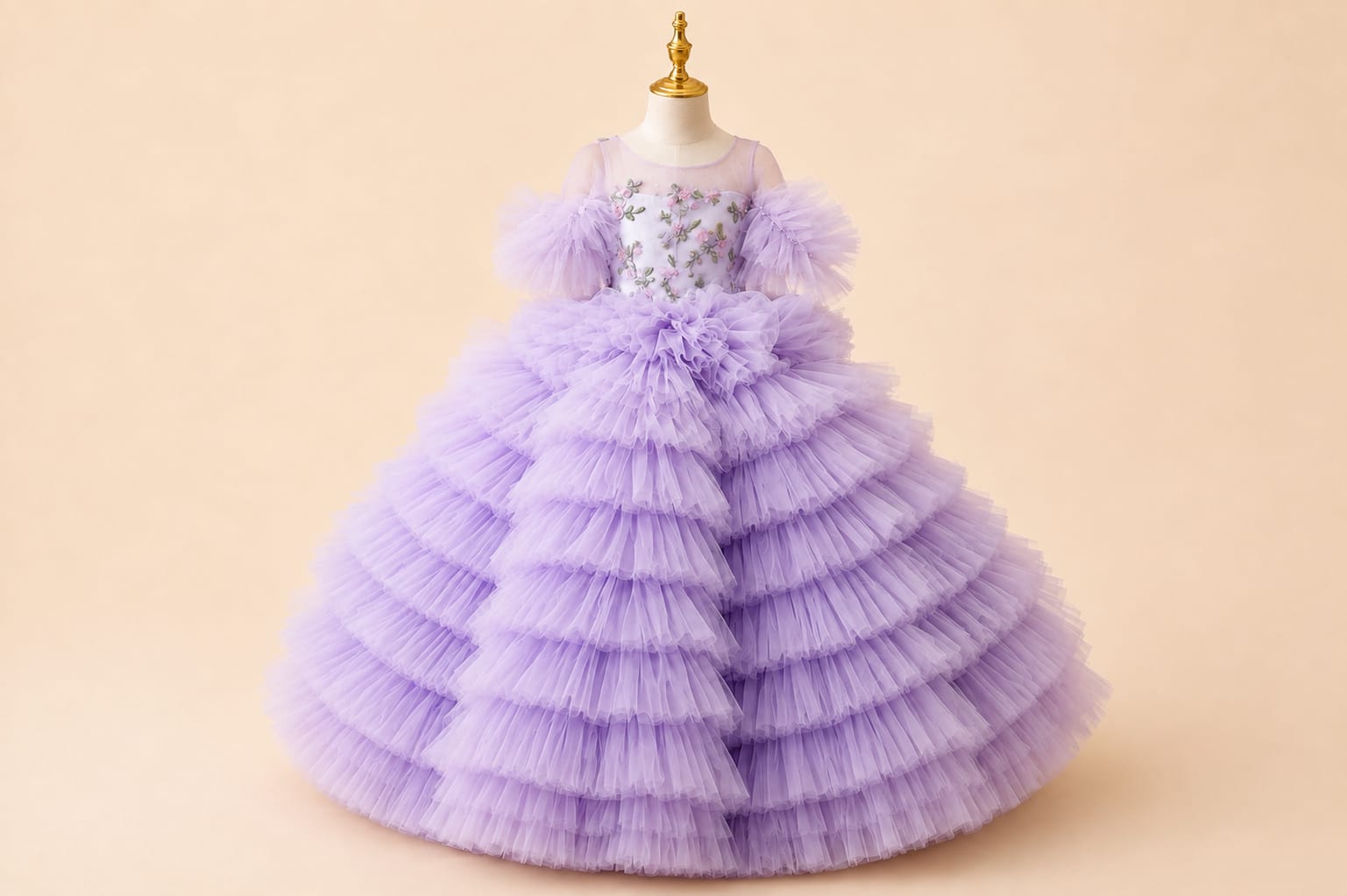 Premium Girls Party Dress | Luxury Princess Gown |By Lunaria Couture