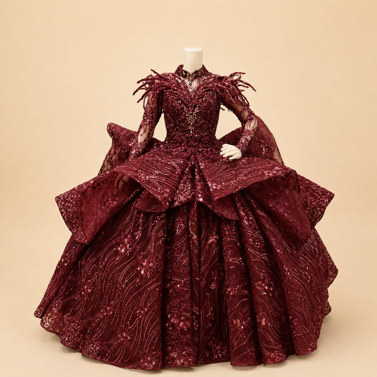 Japanese Sequin Wedding Gown