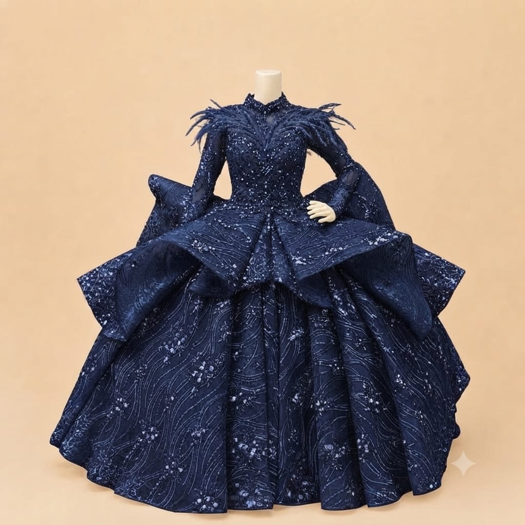 Japanese Sequin Wedding Gown
